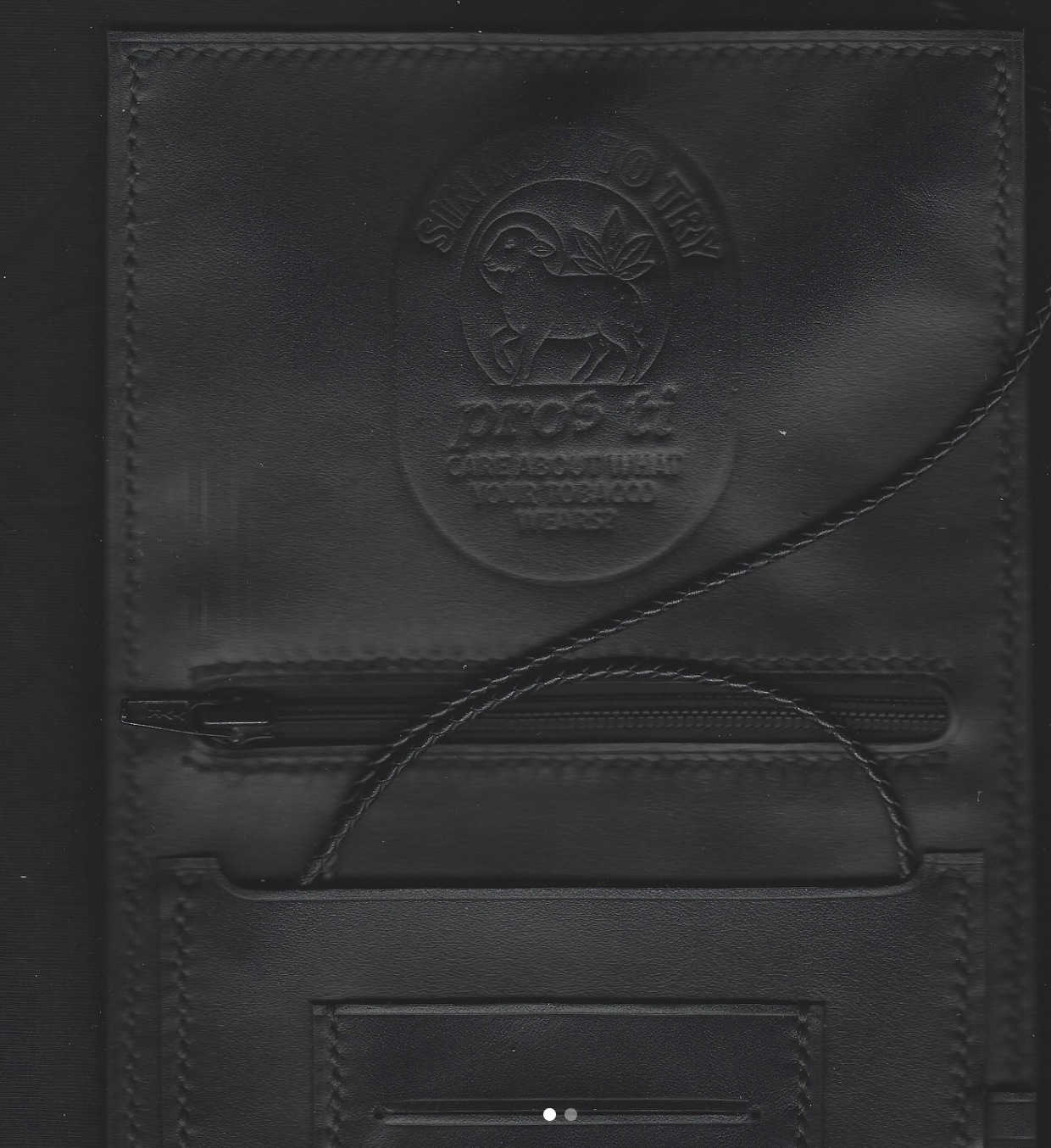 Чёрный кожаный киссет T-pouch black